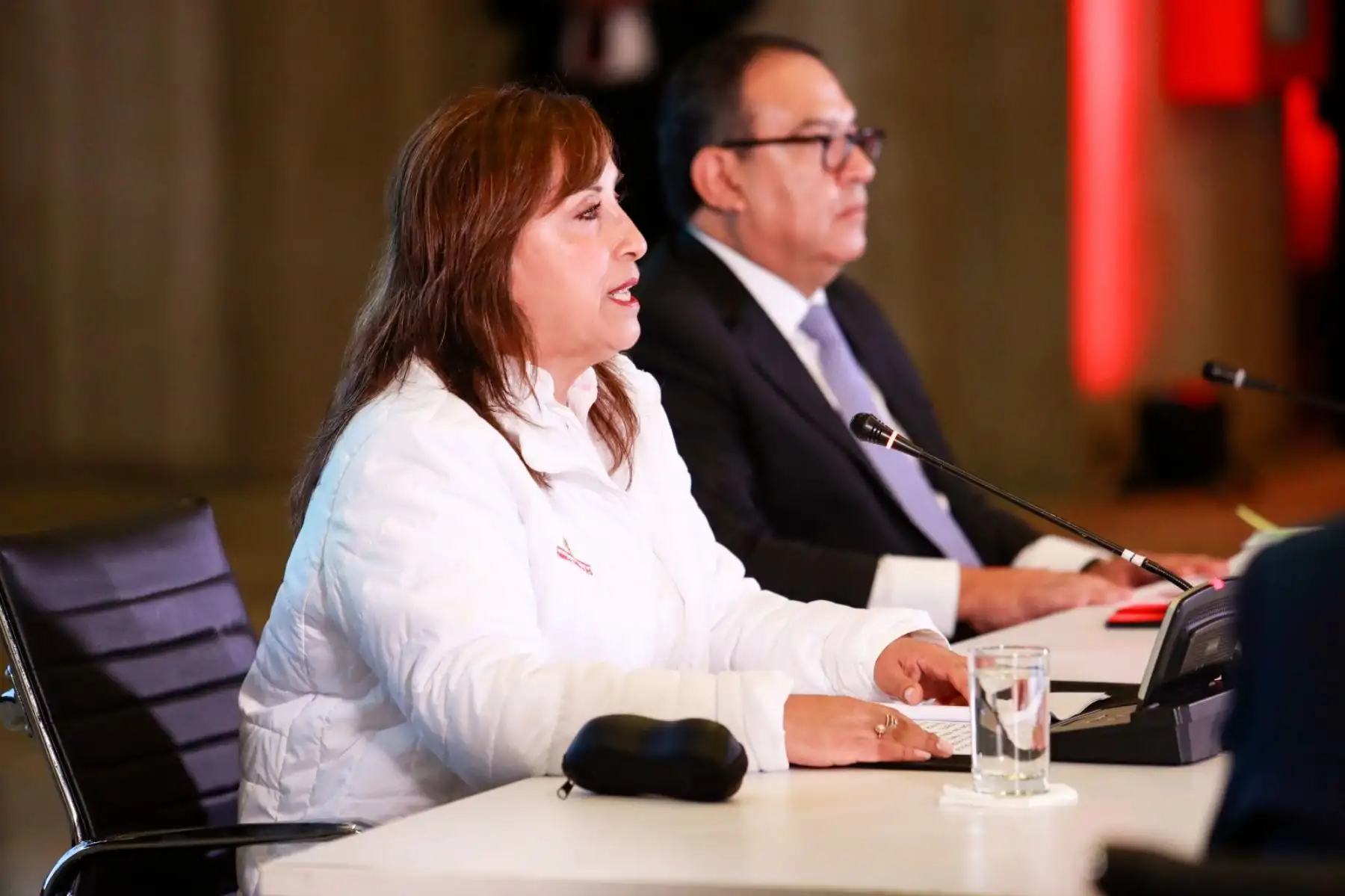 Jefa de Estado, Dina Boluarte, inauguró el Encuentro Intergubernamental Preparación ante el Fenómeno de El Niño. Foto: ANDINA/ Prensa Presidencia