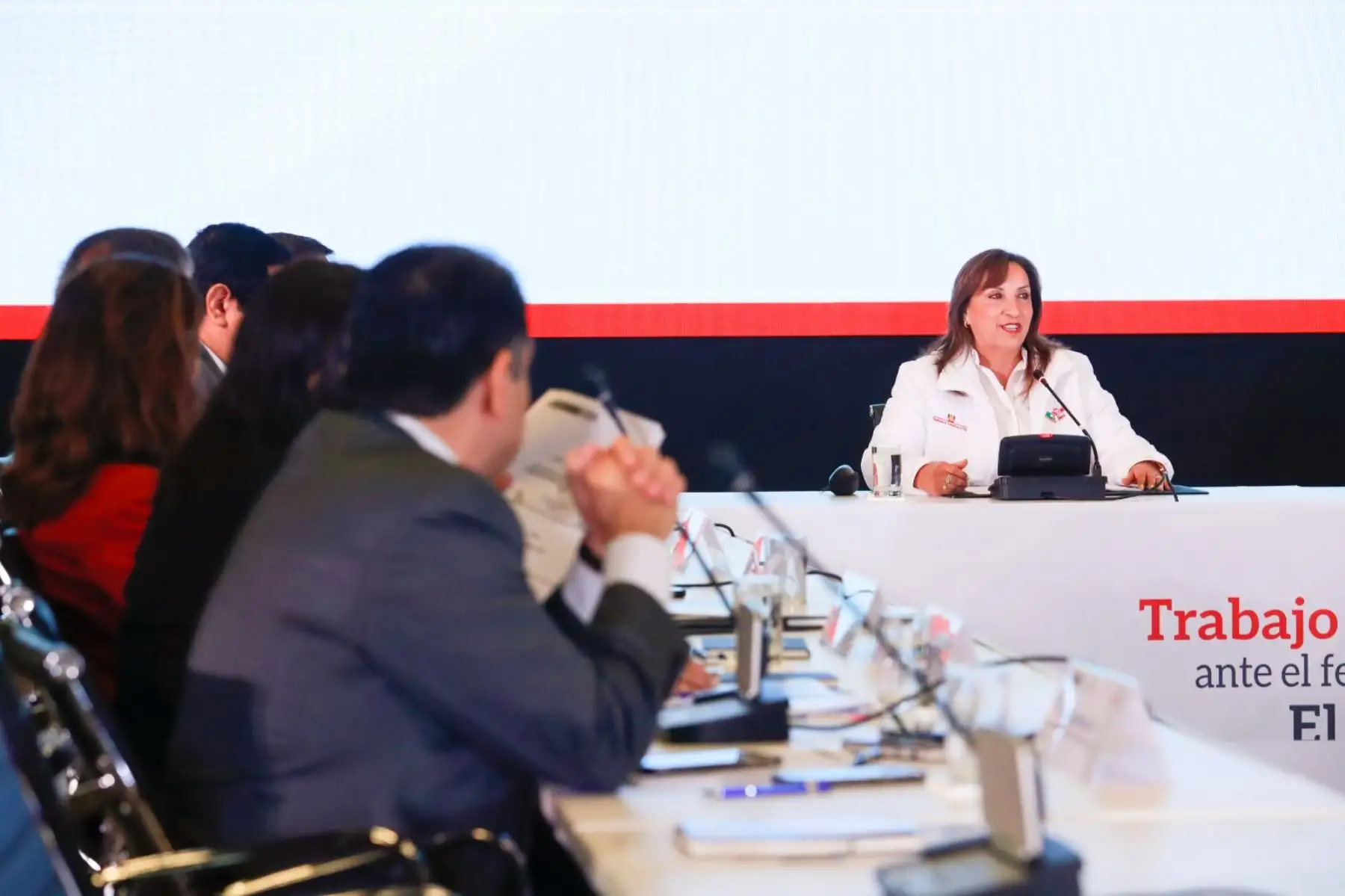 Jefa de Estado, Dina Boluarte, inauguró el Encuentro Intergubernamental Preparación ante el Fenómeno de El Niño. Foto: ANDINA/ Prensa Presidencia