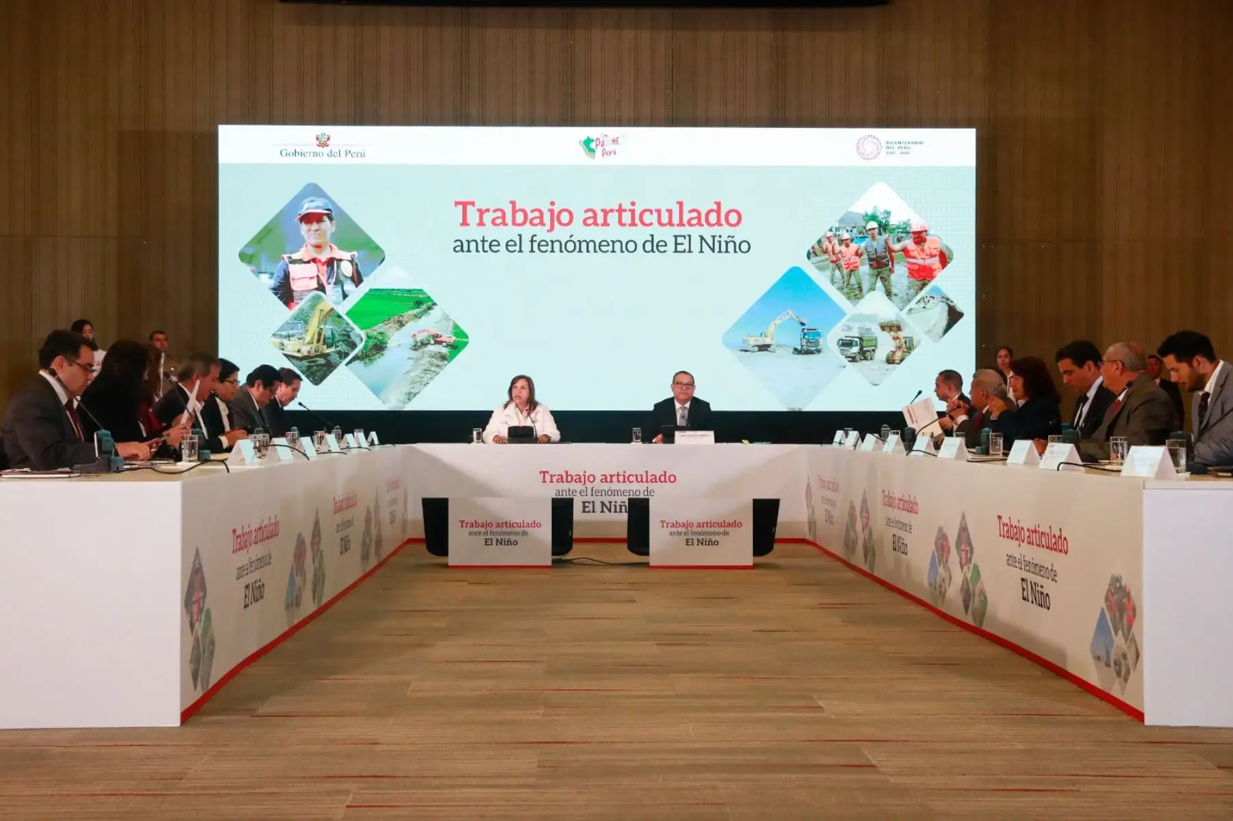 Jefa de Estado, Dina Boluarte, inauguró el Encuentro Intergubernamental Preparación ante el Fenómeno de El Niño. Foto: ANDINA/ Prensa Presidencia