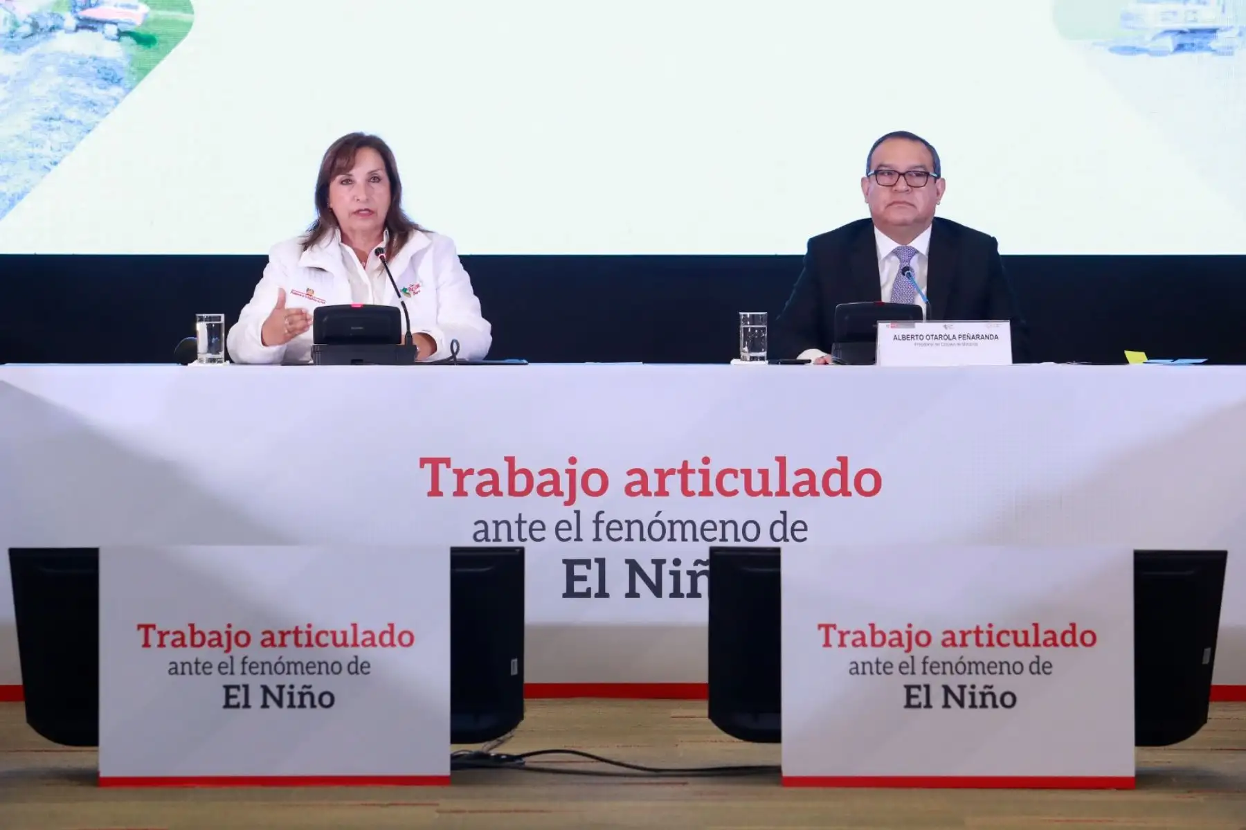 Jefa de Estado, Dina Boluarte, inauguró el Encuentro Intergubernamental Preparación ante el Fenómeno de El Niño. Foto: ANDINA/ Prensa Presidencia