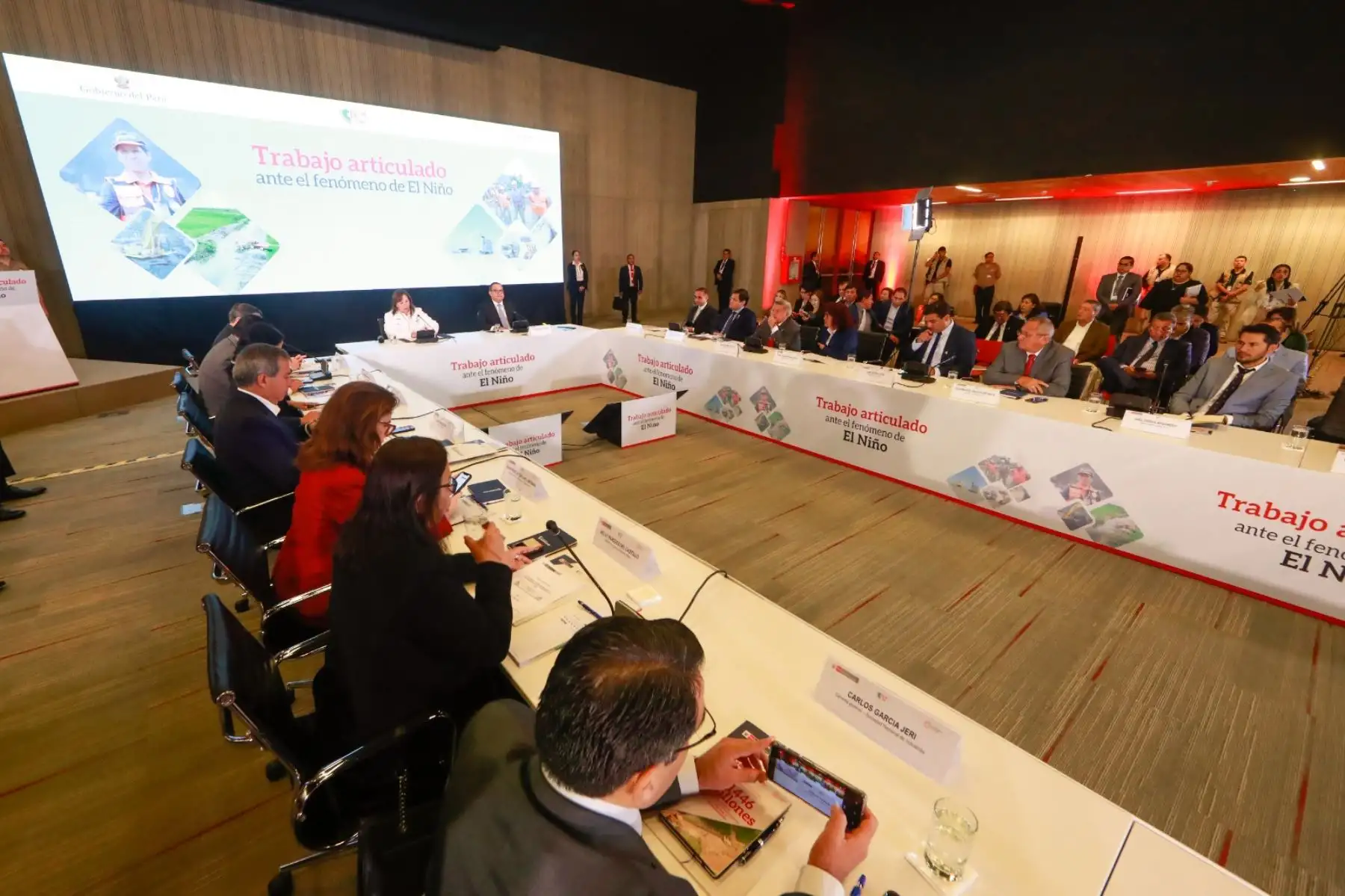 Jefa de Estado, Dina Boluarte, inauguró el Encuentro Intergubernamental Preparación ante el Fenómeno de El Niño. Foto: ANDINA/ Prensa Presidencia
