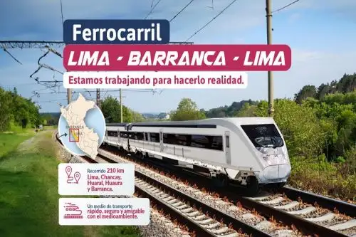 El ferrocarril Lima-Barranca será un moderno medio de transporte, rápido, seguro y amigable con el medio ambiente, y atravesará Lima, Huaral, Huaura y Barranca. Foto: cortesía MTC.