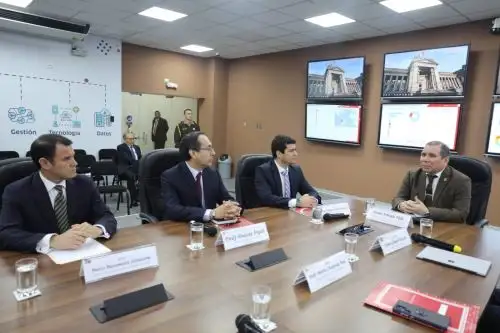 Reunión entre los titulares del Poder Judicial y la SBN. Foto: SBN/Difusión.