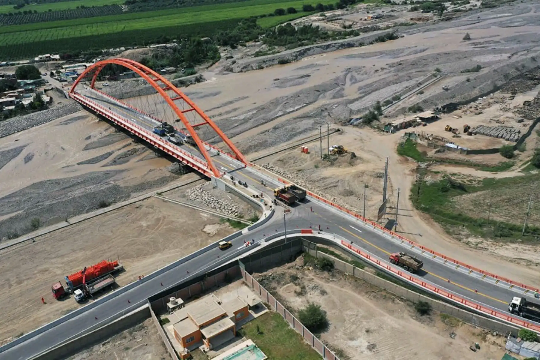 La infraestructura, ubicada en el distrito de El Carmen, región Ica, financiada por la Autoridad para la Reconstrucción con Cambios. Foto: ANDINA/ARCC