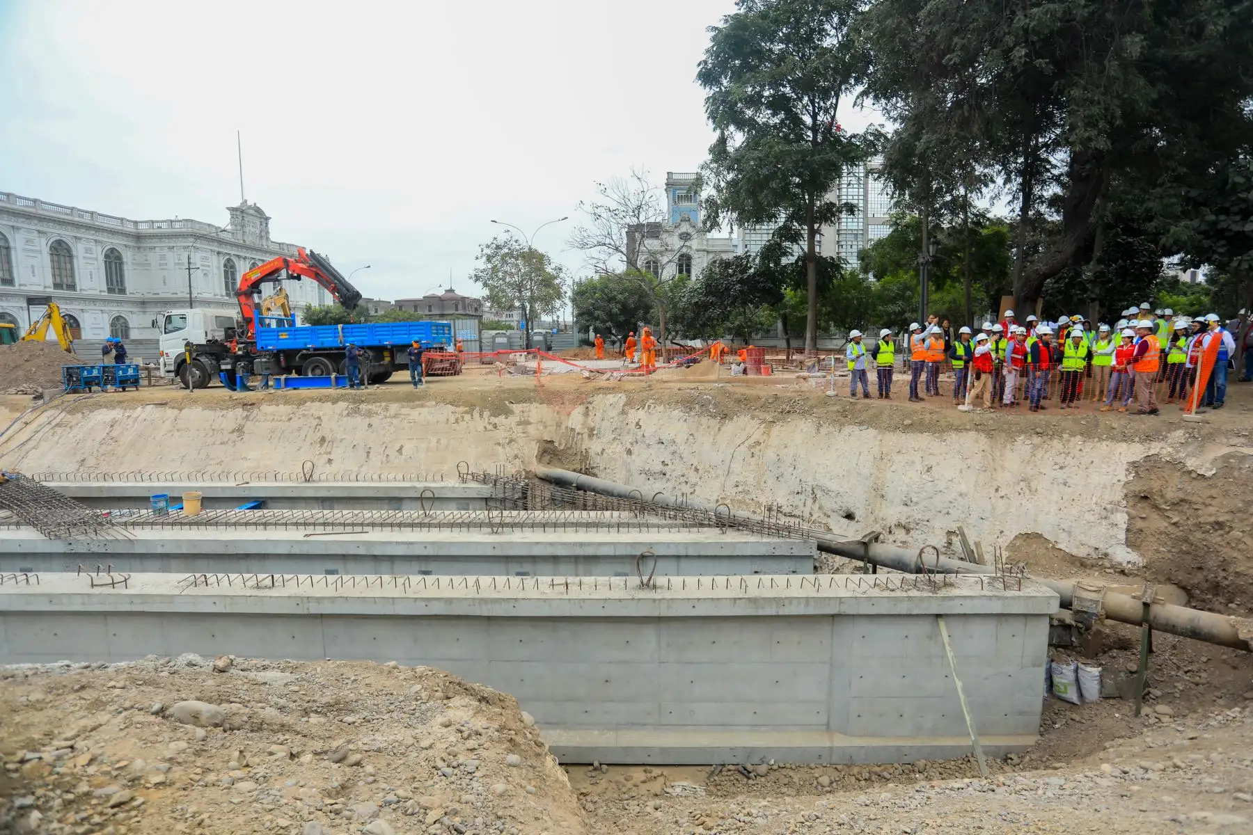 Avances de la zona donde se construirá la Estación Central de la Línea 2, en el Cercado de Lima,
Foto: ANDINA/Difusión