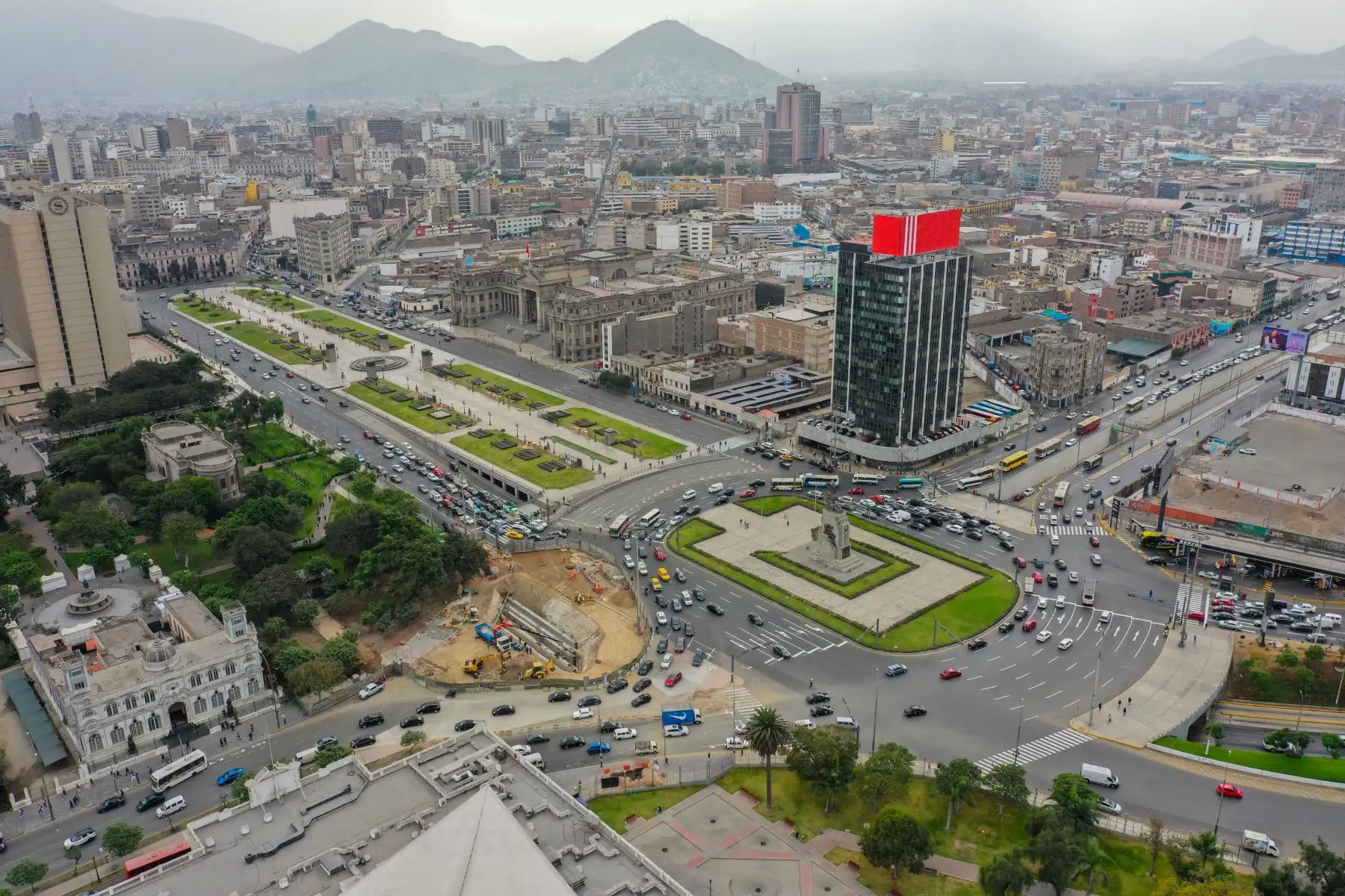 Avances de la zona donde se construirá la Estación Central de la Línea 2, en el Cercado de Lima,
Foto: ANDINA/Difusión