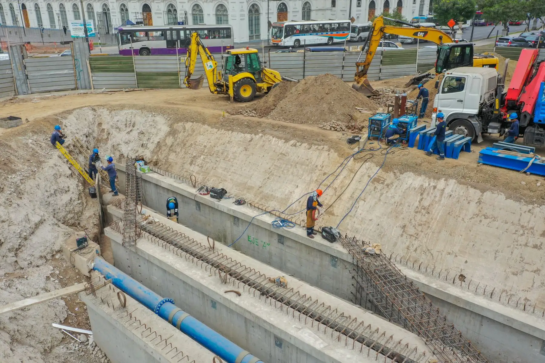 Avances de la zona donde se construirá la Estación Central de la Línea 2, en el Cercado de Lima,
Foto: ANDINA/Difusión