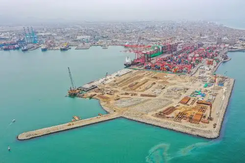 Vista de la ampliación del Muelle Sur del Puerto del Callao, principal puerta del comercio exterior del Perú. ANDINA/archivo