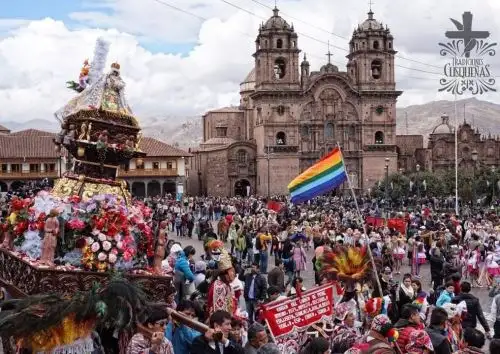 Con una ceremonia en la plaza Mayor de Cusco, mañana se anunciará las fiestas de la Virgen del Carmen de Pisac y Machu Picchu. Foto: Cortesía Tradiciones Cusqueñas/Facebook