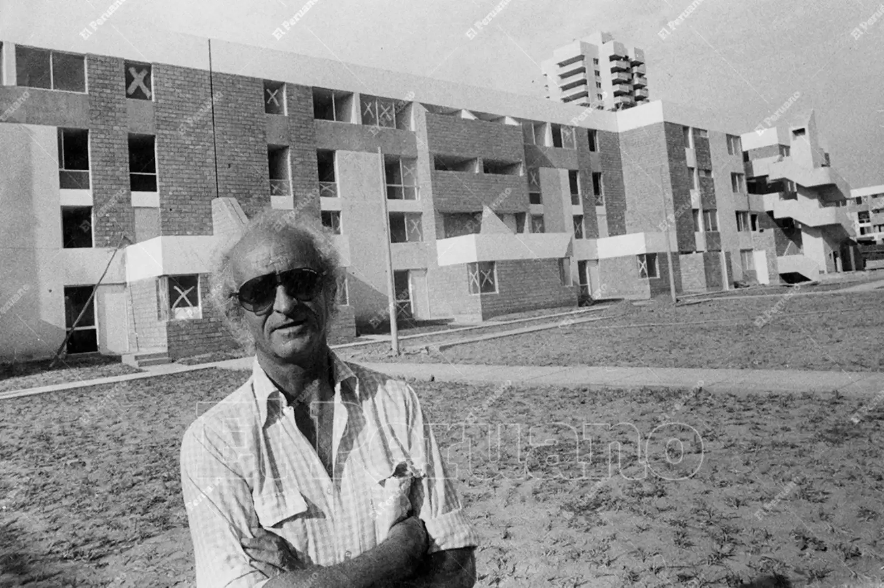 Lima - 7 diciembre 1982 / Pintor Fernando de Szyszlo en las Torres de San Borja. El artista peruano fue figura central para la plástica en el Perú y América Latina. Foto: Archivo Histórico de El Peruano / Rómulo Luján