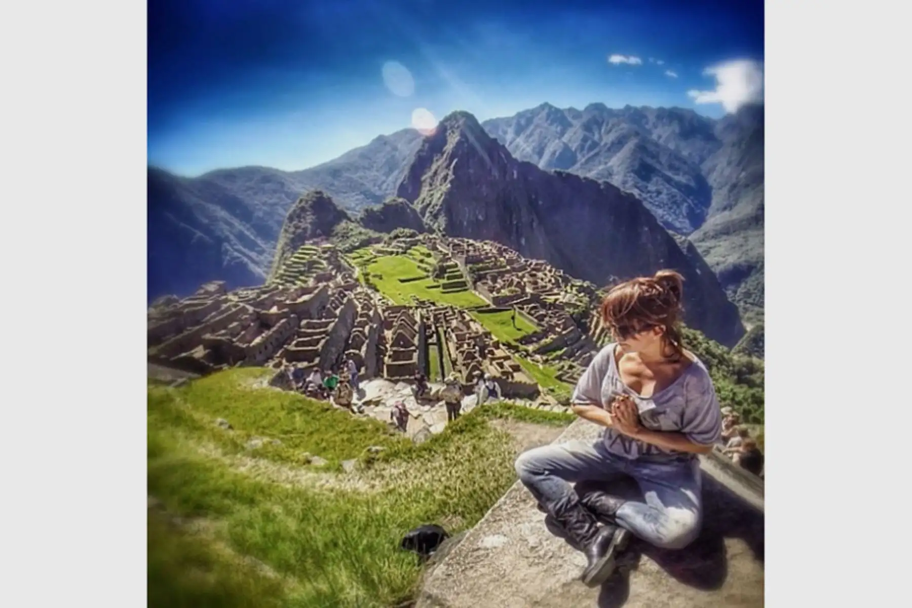 Cusco - 25 mayo 2014 / La cantante mexicana Alejandra Guzmán, quien llegó al Perú luego de 17 años, visitó y recorrió, bajo un clima agradable, el Parque Arqueológico de Machu Picchu. Foto: INTERNET / Medios