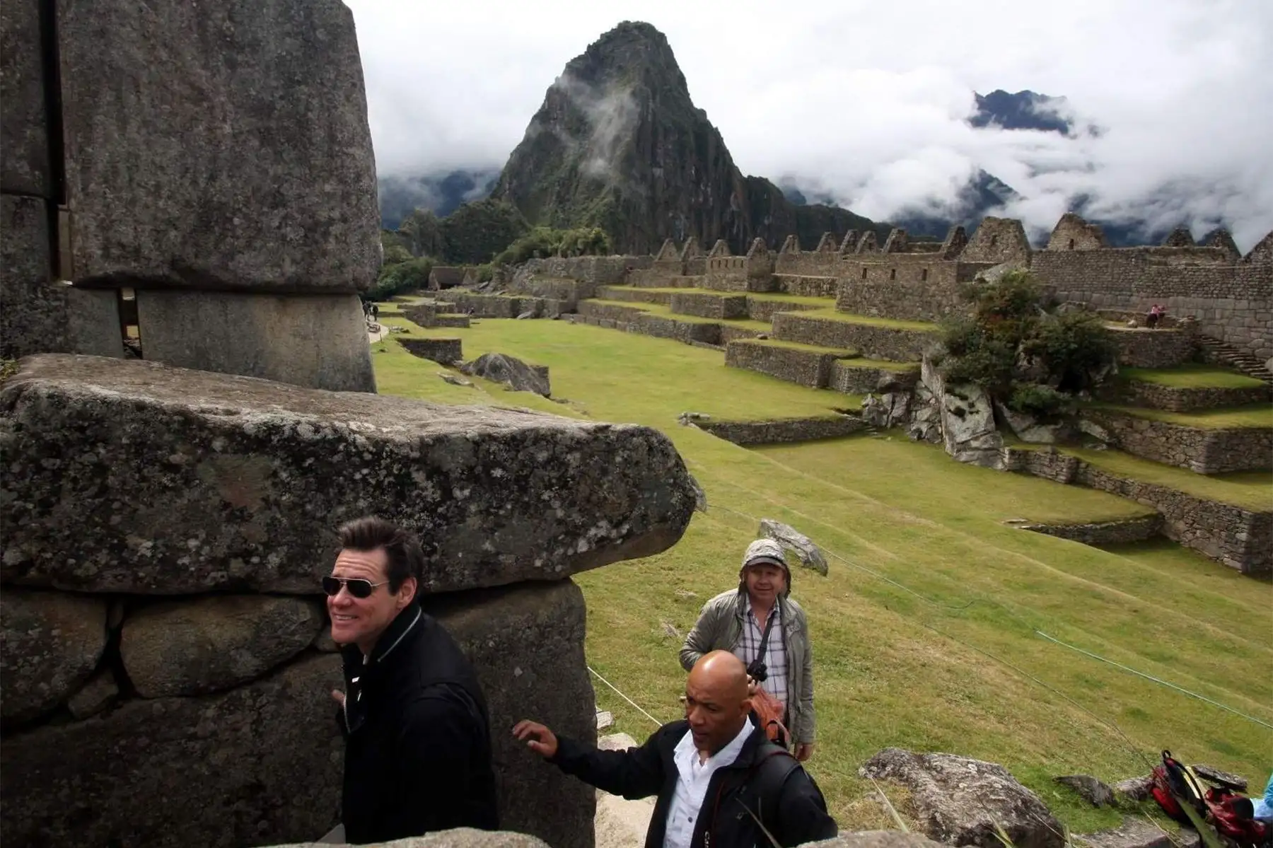 Cusco - 30 junio 2011 / El actor canadiense Jim Carrey visitó esta tarde la ciudadela incaica de Machu Picchu, en Cusco. Foto: ANDINA / Percy Hurtado.