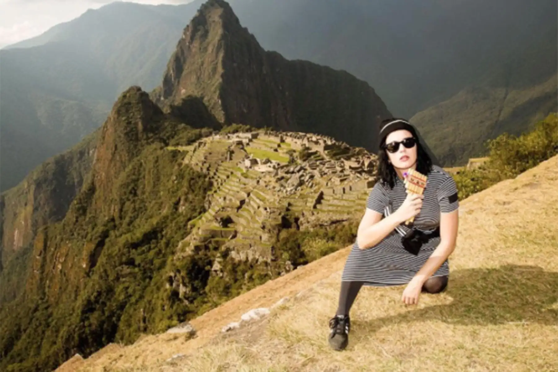Cusco - 24 setiembre 2015 / La cantante Katy Perry recorrió hoy la ciudadela Inca de Machu Picchu. Foto: INTERNET / Medios