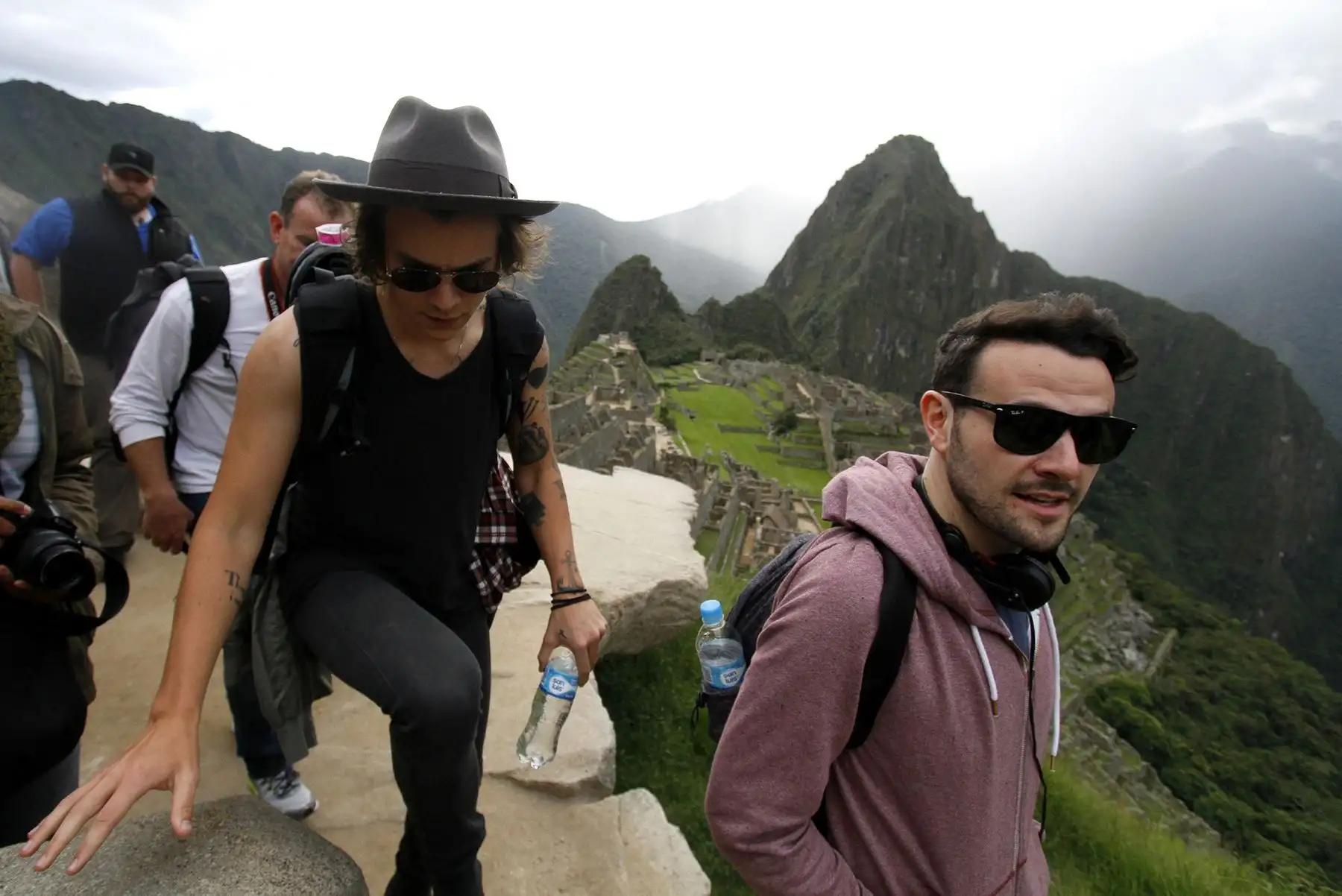 Cusco - 28 abril 2014 / Liam Payne y Harry Styles de One Direction  recorren la ciudadela de Machu Picchu. Foto: ANDINA / Percy Hurtado
