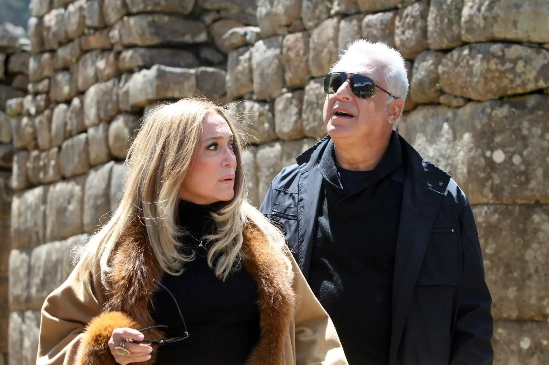 Cusco - 9 abril 2013 / Los actores brasileños Susana Vieira y Antonio Fagundes expresaron su alegría por estar en la ciudadela inca de Machu Picchu. Foto: ANDINA / Percy Hurtado