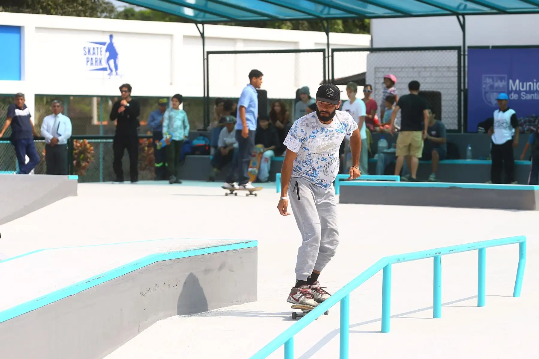 El alcalde de Surco, Carlos Bruce inaugura Polideportivo donde se encuentra el Circuito de Skate Park diseñado para altas competencias.
Foto: ANDINA/ Eddy Ramos
