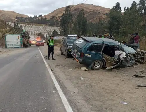 Un nuevo accidente de tránsito se registró en el tramo Pasco-Huánuco de la carretera Central. Un triple choque dejó un muerto y tres heridos de gravedad. ANDINA/Difusión