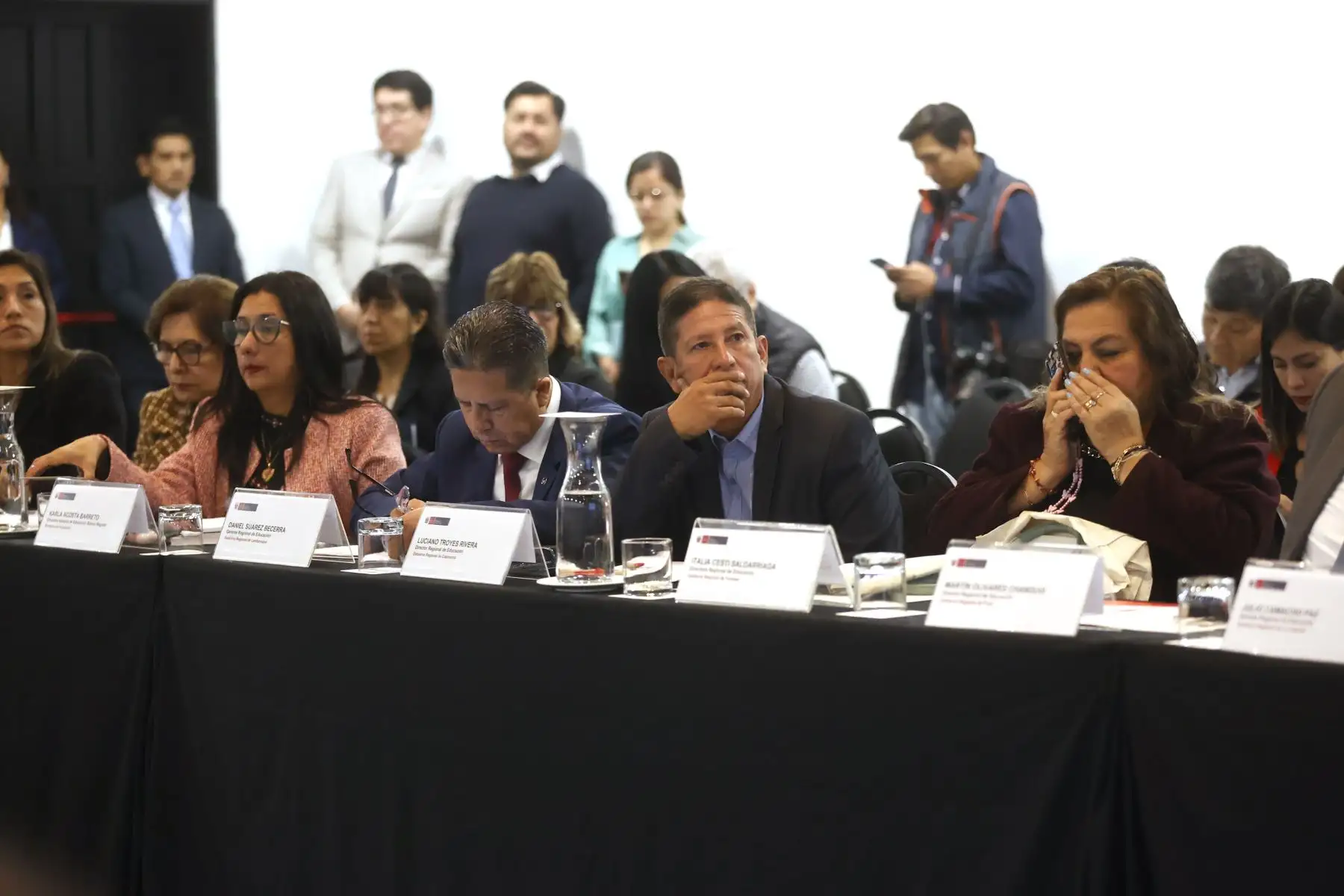 Ministra de Educación, Magnet Márquez, lidera reunión preparatoria entre el Ministerio de Educación y los directores y gerentes regionales de Educación de todo el país cuya finalidad es la construcción de una agenda educativa intergubernamental nacional.
 Foto: ANDINA/Vidal Tarqui