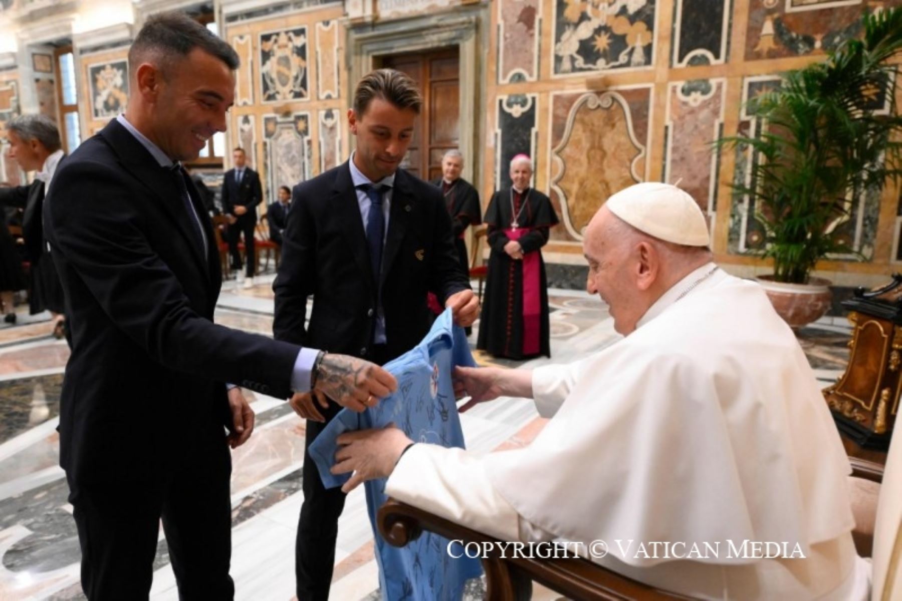 Celta de Vigo fue al encuentro del papa Francisco en el Vaticano