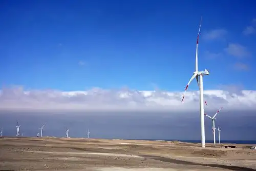 Parque eólico para la generación de energía eléctrica en la región Ica, Perú. ANDINA/Difusión