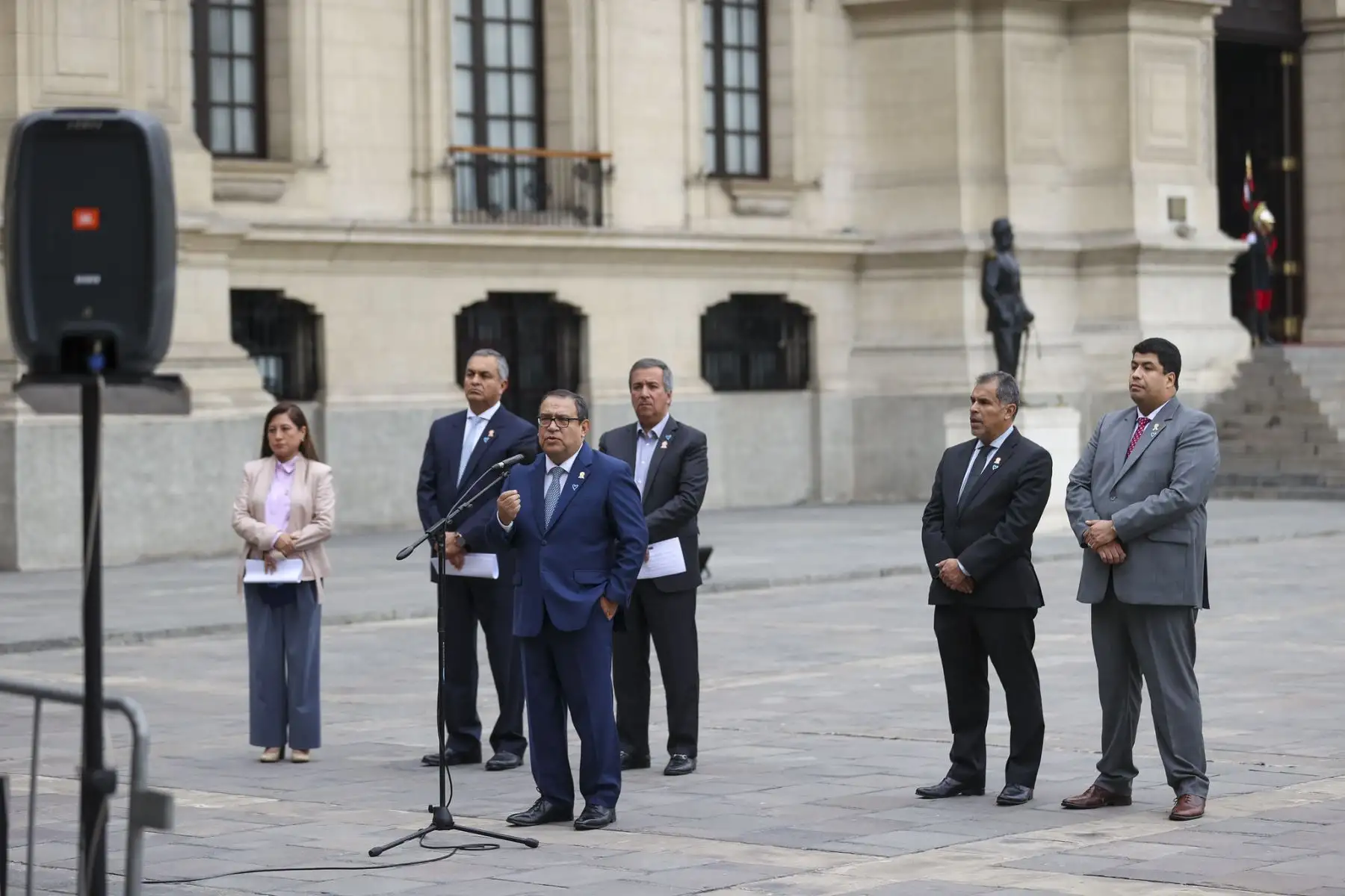 Conferencia de prensa del presidente del Consejo de Ministros, Alberto Otárola y ministros de Estado.
Foto: PCM