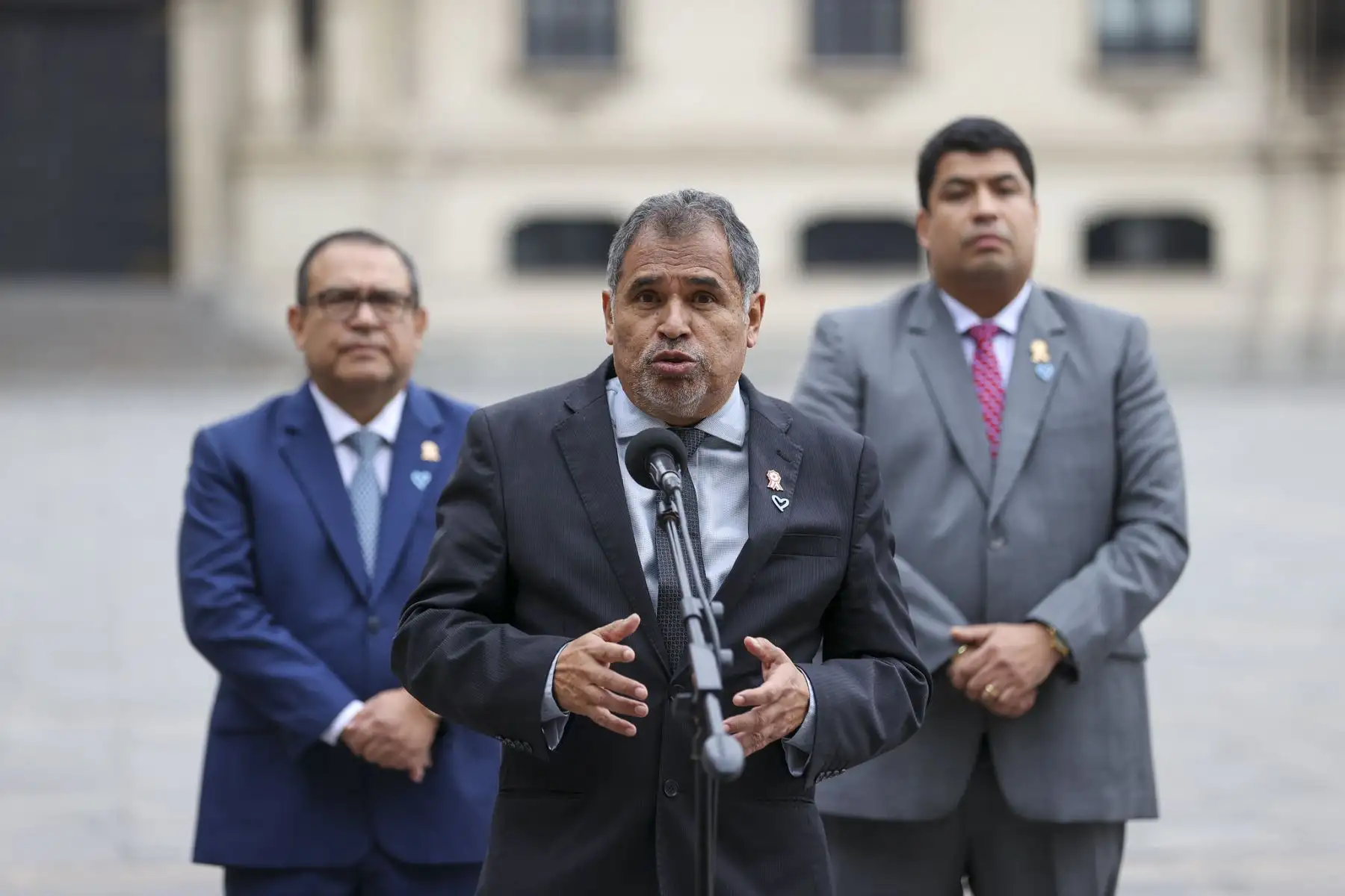 Conferencia de prensa del presidente del Consejo de Ministros, Alberto Otárola y ministros de Estado.
Foto: PCM