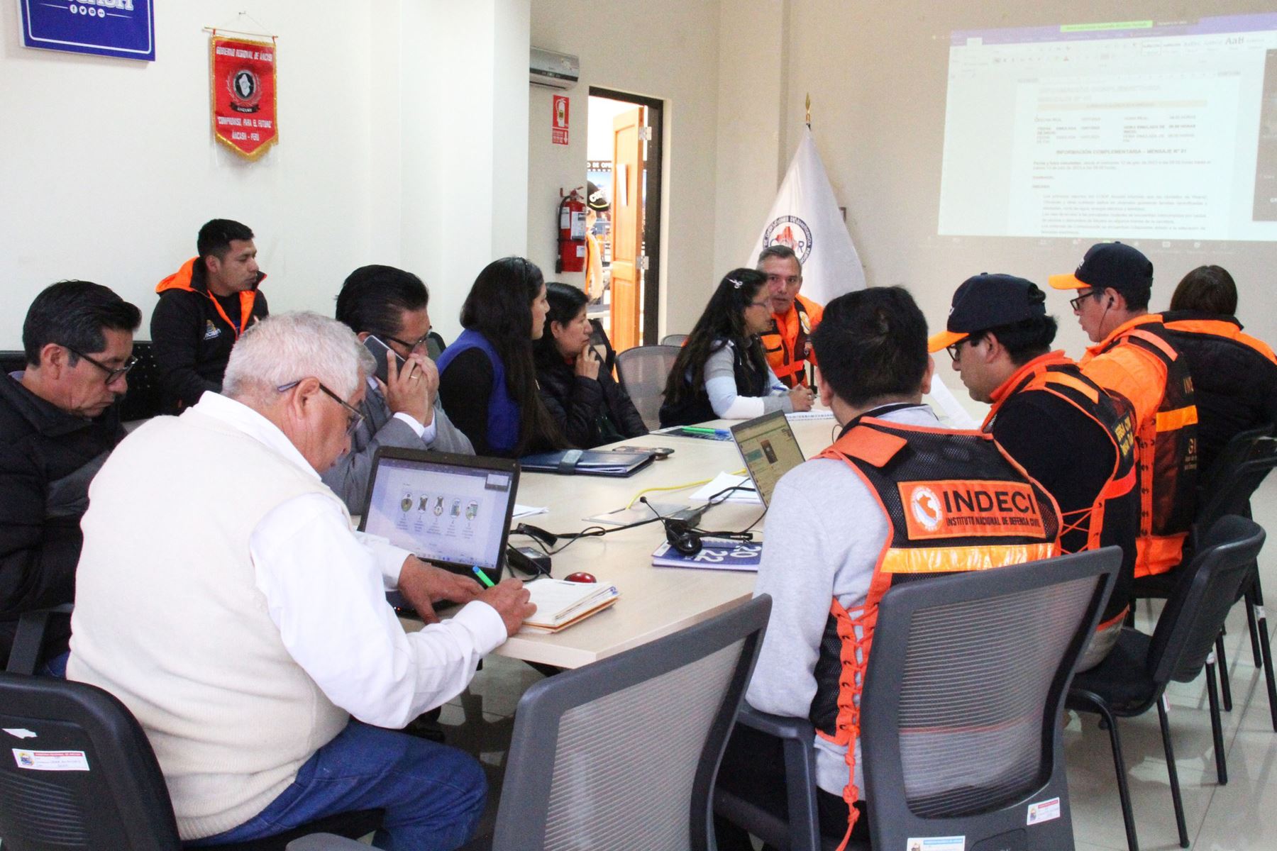 El COER Áncash destacó que este tipo de ejercicios permite a las autoridades medir su capacidad de respuesta ante desastres. Foto: ANDINA/Difusión