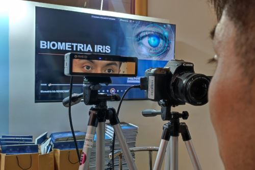 Reniec presenta la biometría de reconocimiento de iris. Foto:Difusión