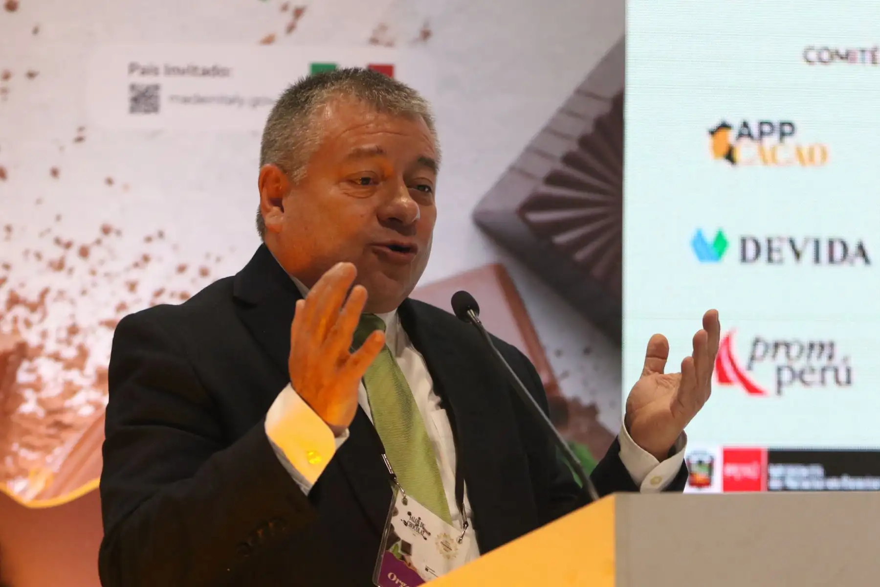 Centro de Convenciones Lima, se inaugura el Salón del Cacao y Chocolate 2023, en ceremonia que marca el inicio de su alianza con el Salon Du Chocolat Paris para formar parte de la mayor red mundial de salones de Chocolate.FOTO:ANDINA/Hector Vinces.