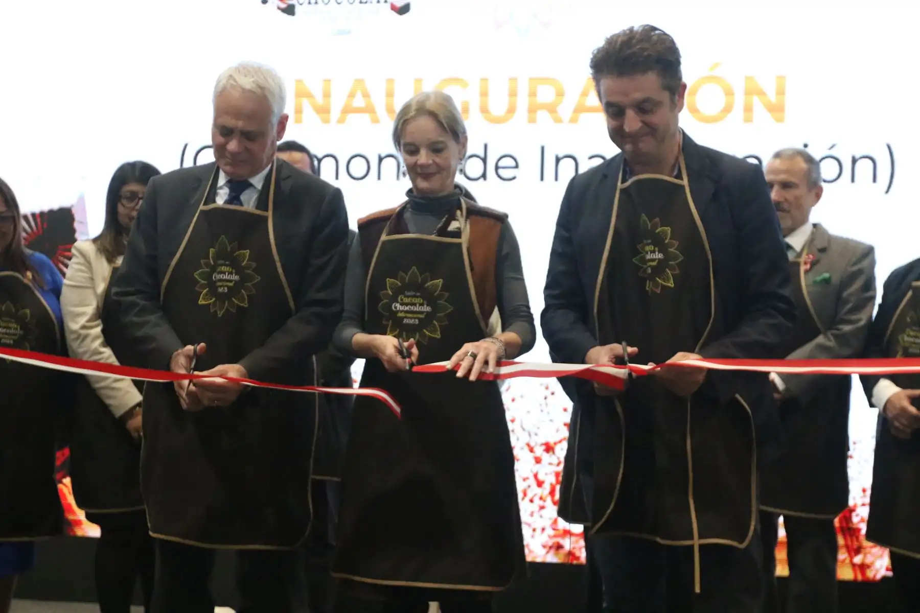 Centro de Convenciones Lima, se inaugura el Salón del Cacao y Chocolate 2023, en ceremonia que marca el inicio de su alianza con el Salon Du Chocolat Paris para formar parte de la mayor red mundial de salones de Chocolate.FOTO:ANDINA/Hector Vinces.
