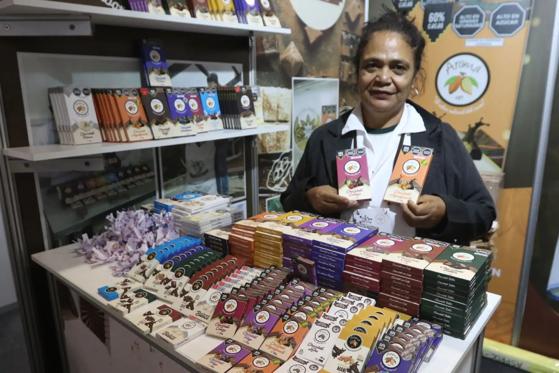 Centro de Convenciones Lima, se inaugura el Salón del Cacao y Chocolate 2023, en ceremonia que marca el inicio de su alianza con el Salon Du Chocolat Paris para formar parte de la mayor red mundial de salones de Chocolate.FOTO:ANDINA/Hector Vinces.