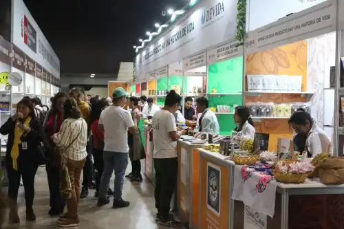 Salón del Cacao y Chocolate en el Centro de Convenciones Lima. OTO:ANDINA/Hector Vinces.