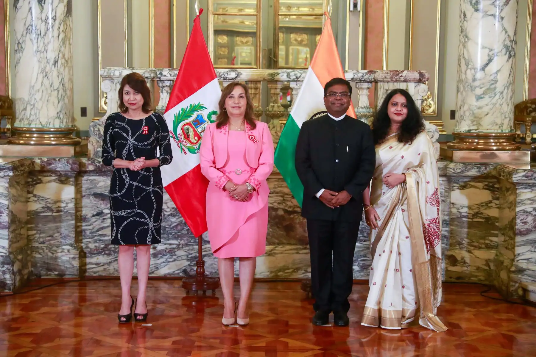 Ceremonia de entrega de cartas credenciales de los embajadores residentes de Hungría, Corea del Sur, India y Tailandia. Foto: ANDINA/Prensa Presidencia