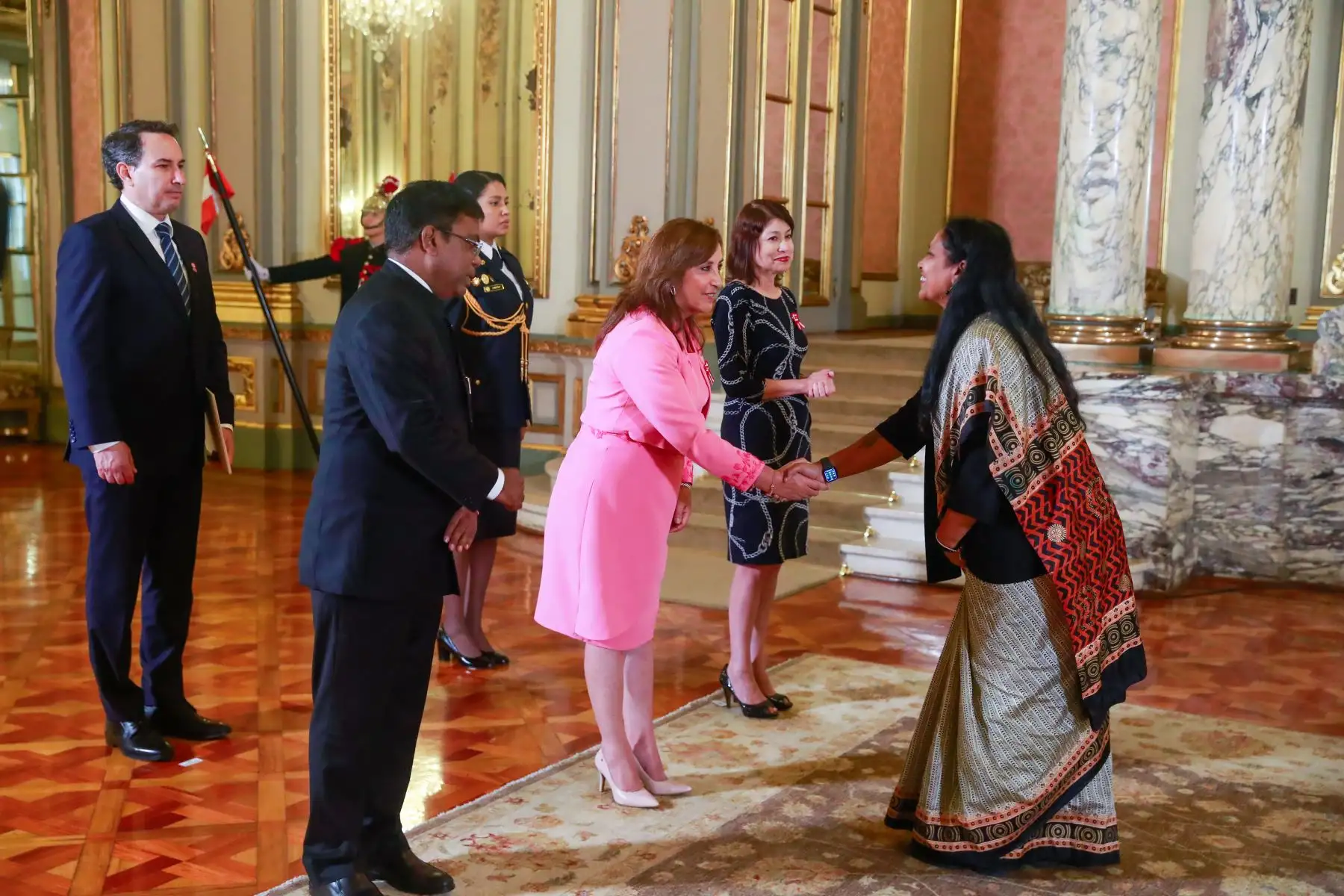 Ceremonia de entrega de cartas credenciales de los embajadores residentes de Hungría, Corea del Sur, India y Tailandia. Foto: ANDINA/Prensa Presidencia