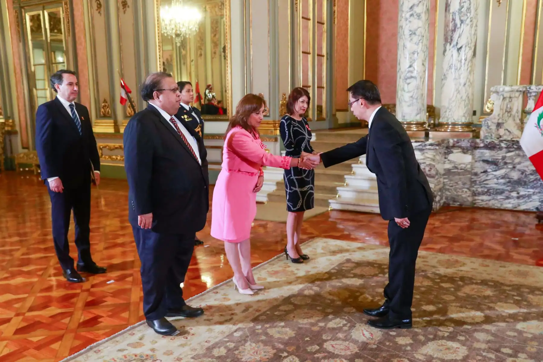 Ceremonia de entrega de cartas credenciales de los embajadores residentes de Hungría, Corea del Sur, India y Tailandia. Foto: ANDINA/Prensa Presidencia