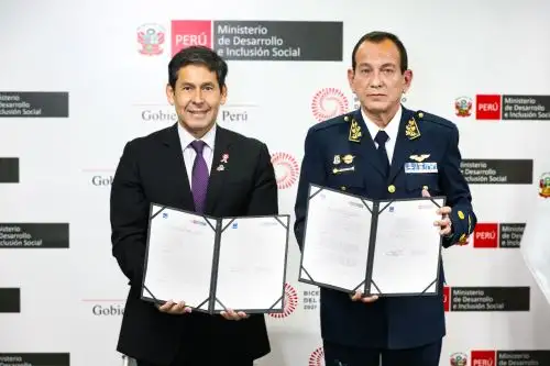 Midis y Conida firman convenio para proteger a usuarios de programas sociales ante riesgo de desastres. Foto:ANDINA/Difusión