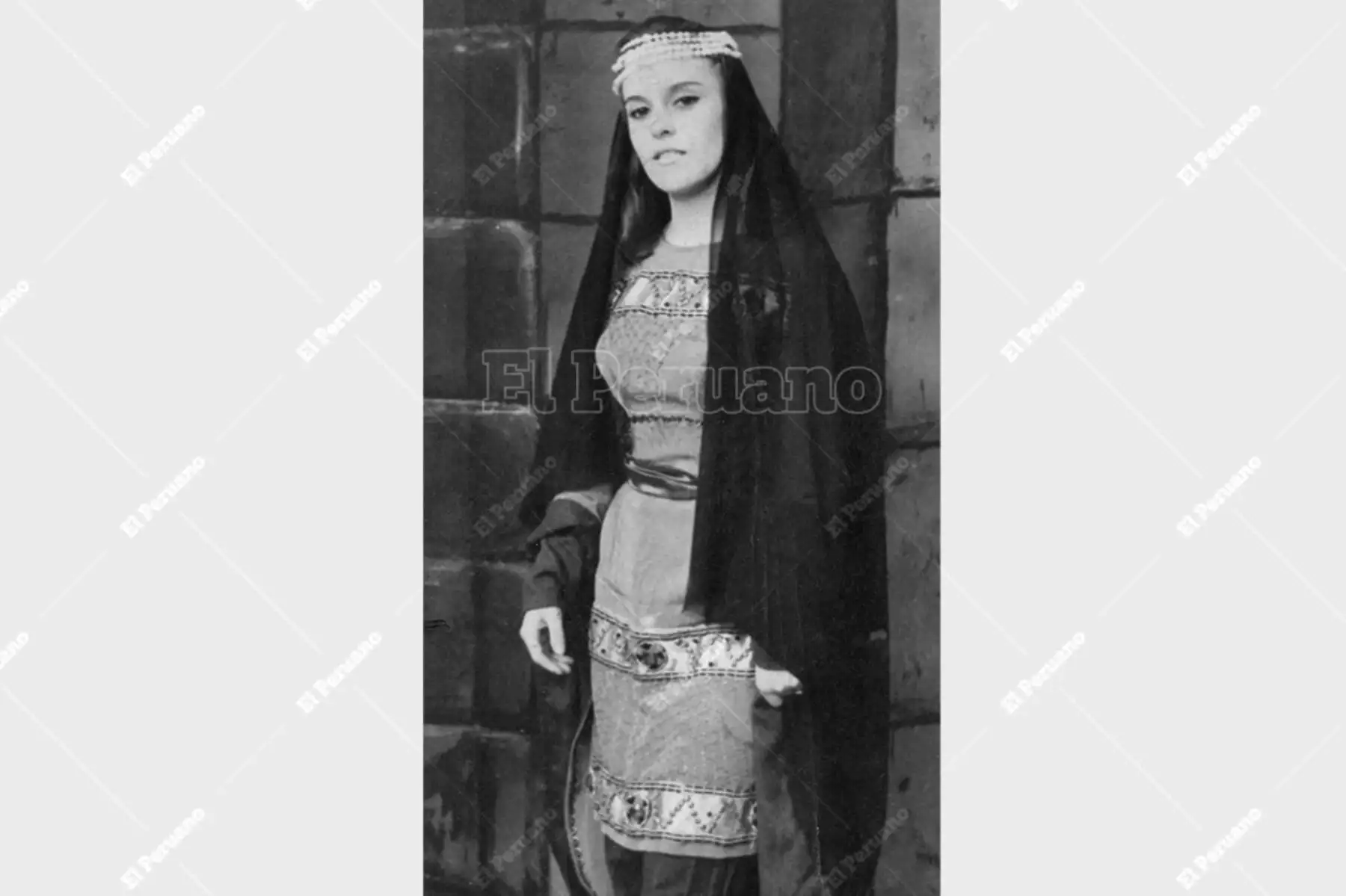 Lima - década 1960 / Angélica Salazar Repetto, conocida como Cuchita Salazar, bella modelo y actriz que brilla en la televisión peruana. Foto: Archivo Histórico de El Peruano