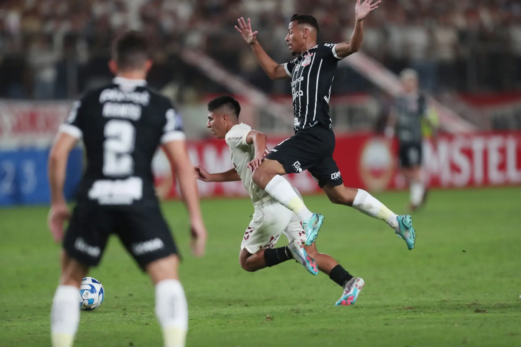 Universitario vs. Corinthians en partido por Copa Sudamericana 2023.Foto: ANDINA/Ricardo Cuba