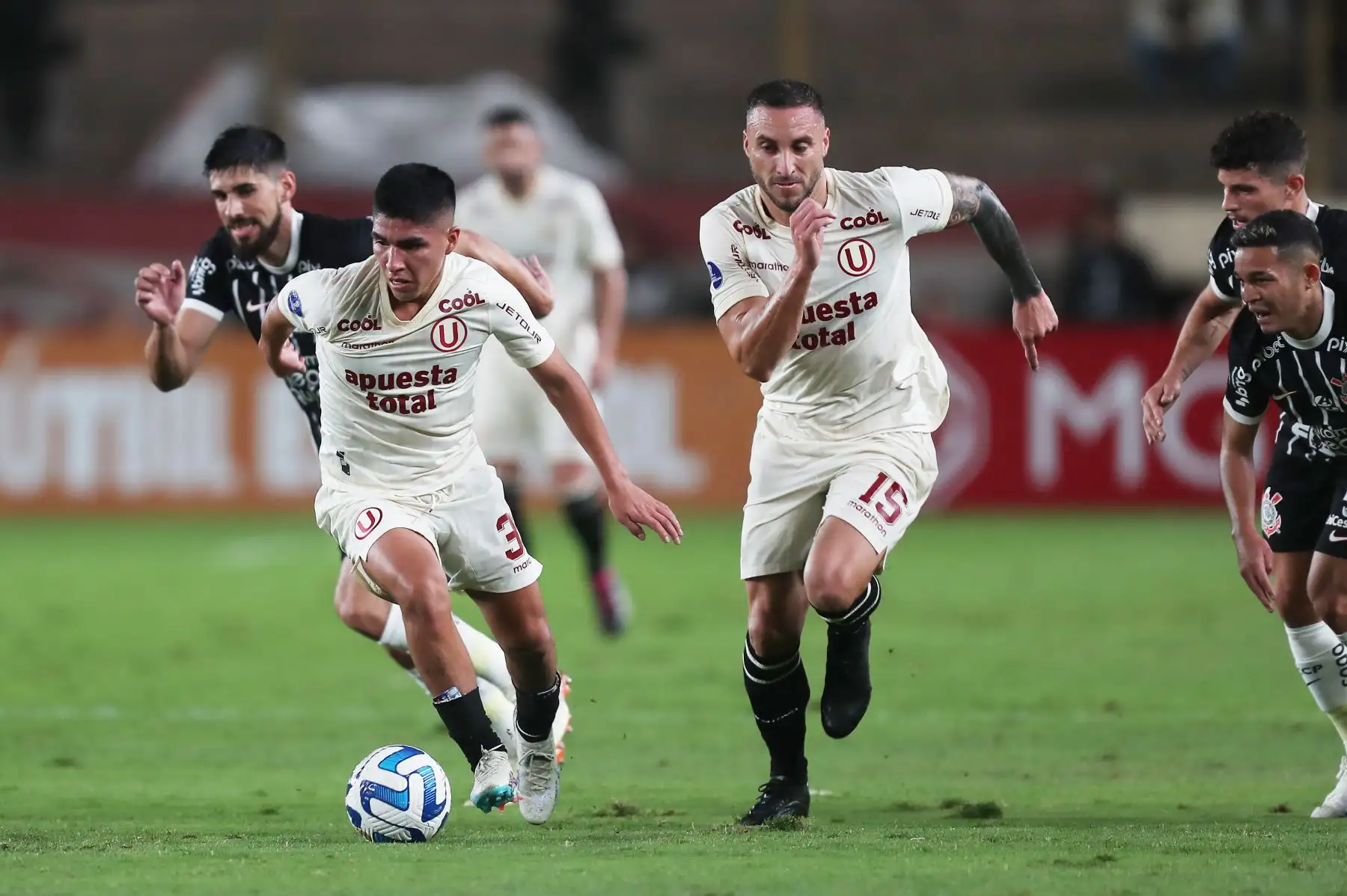 Universitario vs. Corinthians en partido por Copa Sudamericana 2023.Foto: ANDINA/Ricardo Cuba