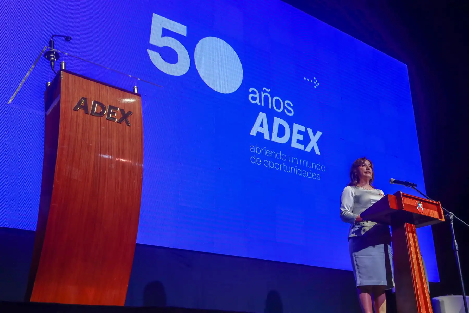 Presidenta de la República,Dina Boluarte, participa de ceremonia por los 50 aniversario de ADEX. Foto: ANDINA/Prensa Presidencia