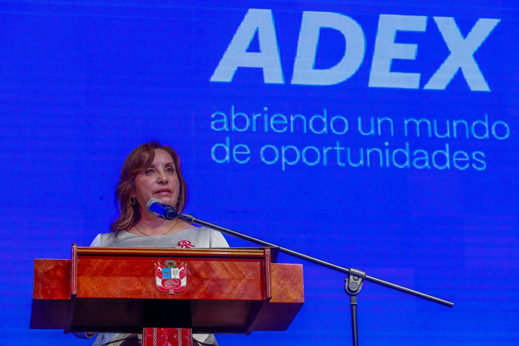 Presidenta de la República,Dina Boluarte, participa de ceremonia por los 50 aniversario de ADEX. Foto: ANDINA/Prensa Presidencia