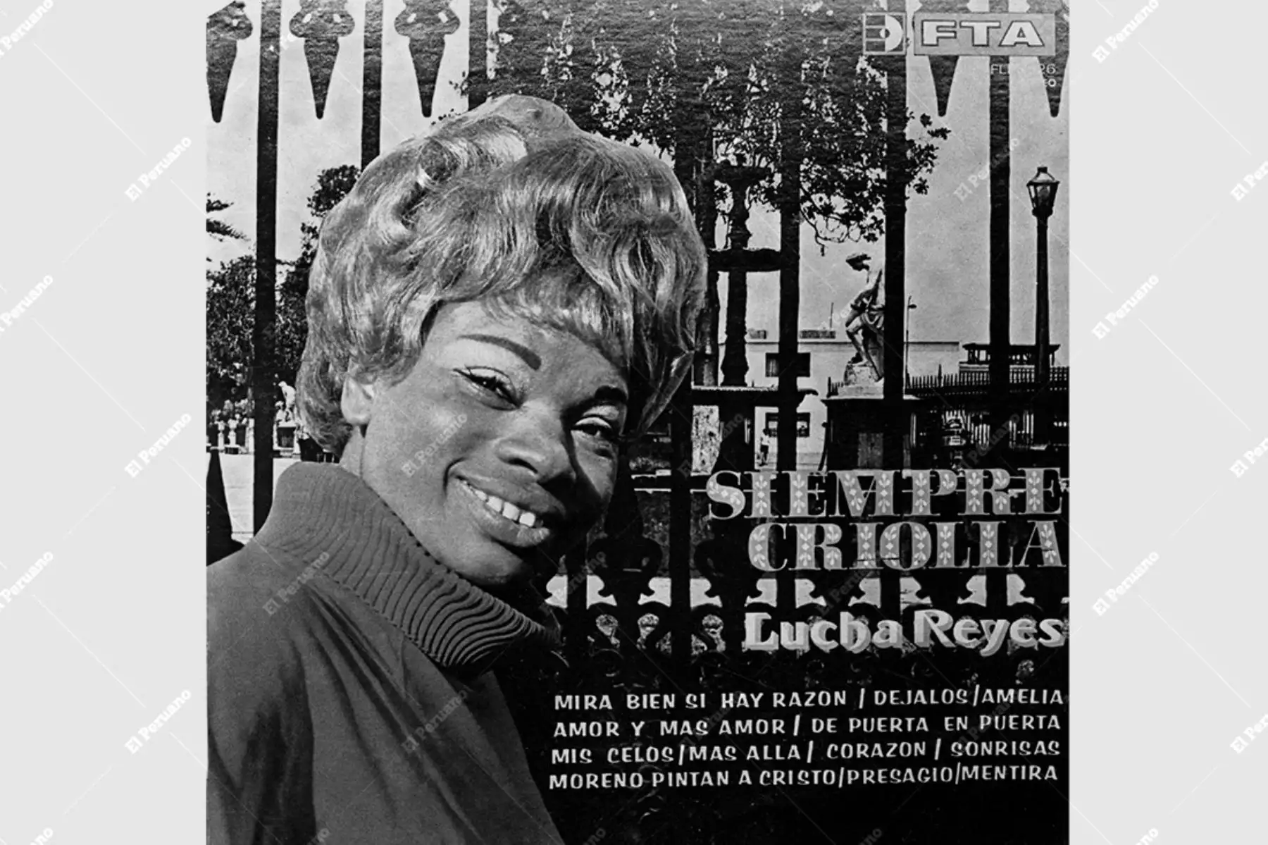 Lima - 1971  / Portada del disco Siempre Criolla de la cantante Lucha Reyes,  