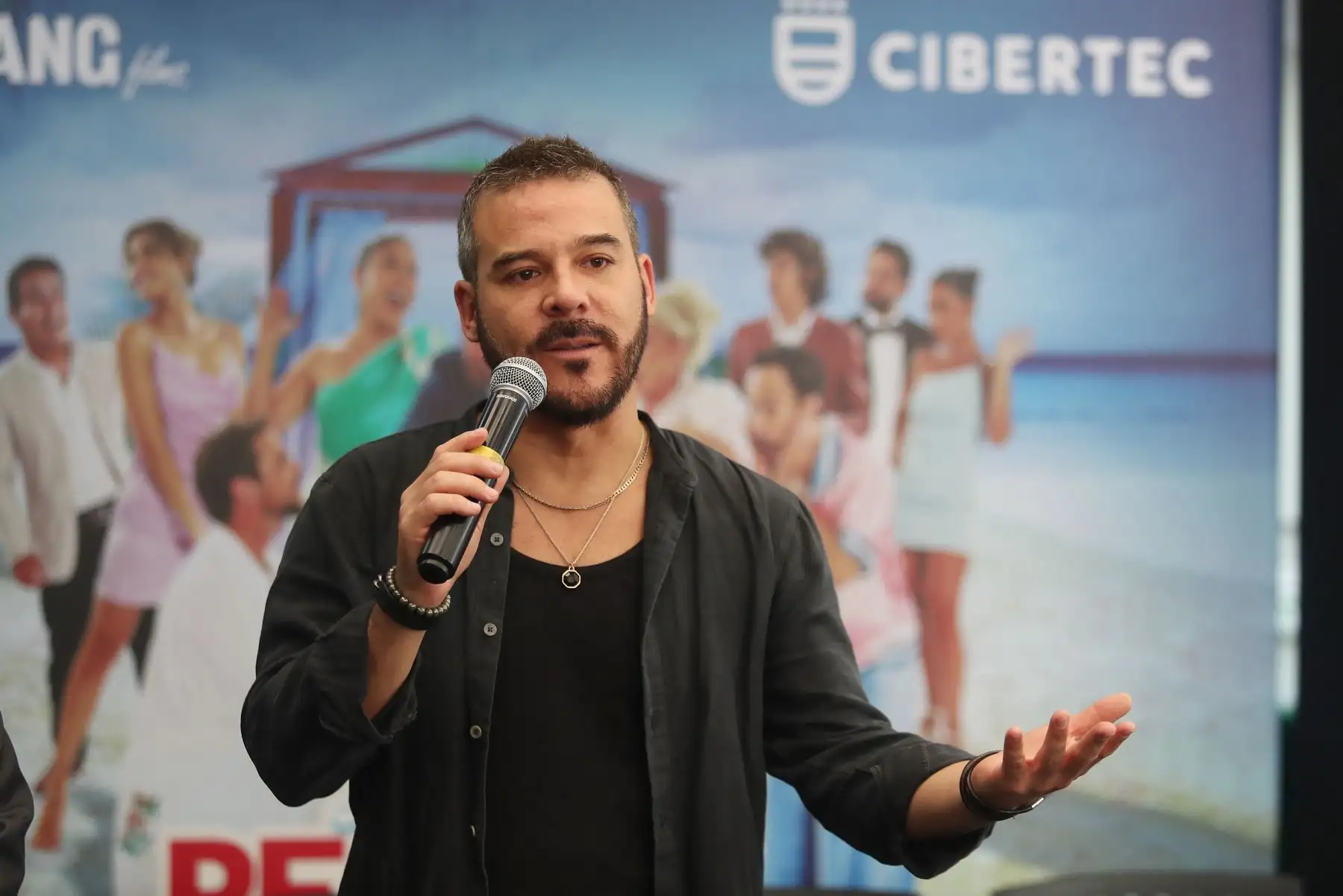 Conferencia de prensa de la película peruana dirigida por Adolfo Aguilar, "La peor de mis bodas 3" Foto: ANDINA/Ricardo Cuba