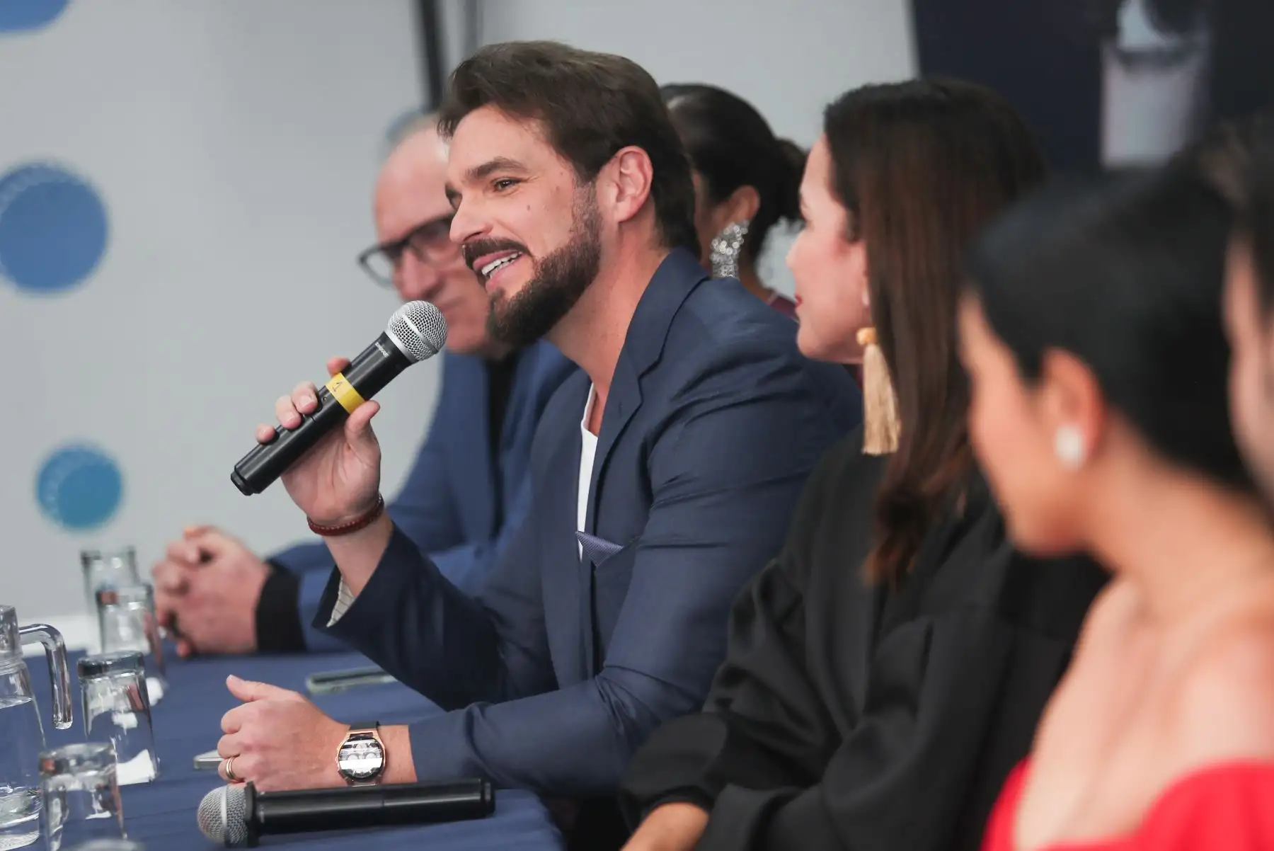 Ismael La Rosa en conferencia de prensa de la película peruana dirigida por Adolfo Aguilar, "La peor de mis bodas 3" Foto: ANDINA/Ricardo Cuba