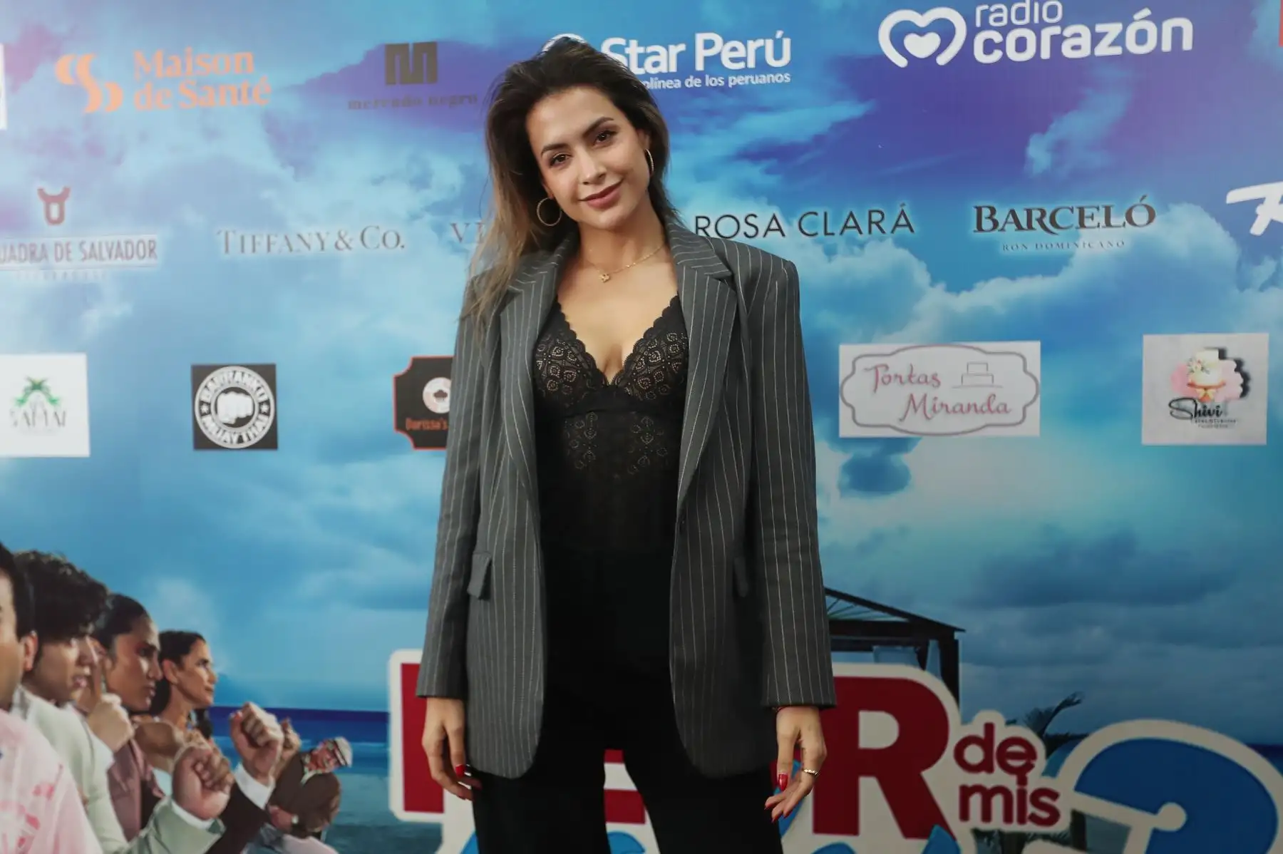 Milett Figueroa en conferencia de prensa de la película peruana dirigida por Adolfo Aguilar, "La peor de mis bodas 3" Foto: ANDINA/Ricardo Cuba