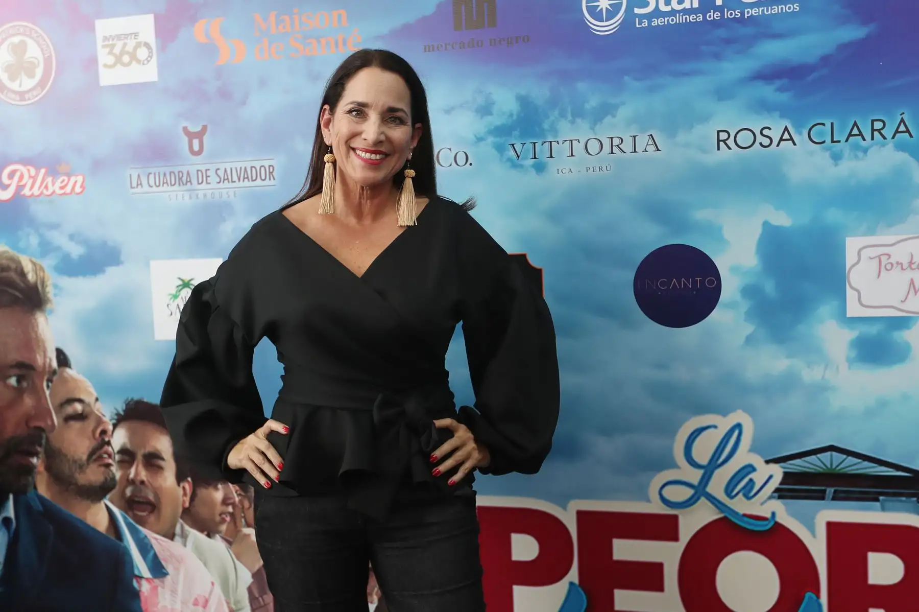 Paola Miñan en conferencia de prensa de la película peruana dirigida por Adolfo Aguilar, "La peor de mis bodas 3" Foto: ANDINA/Ricardo Cuba