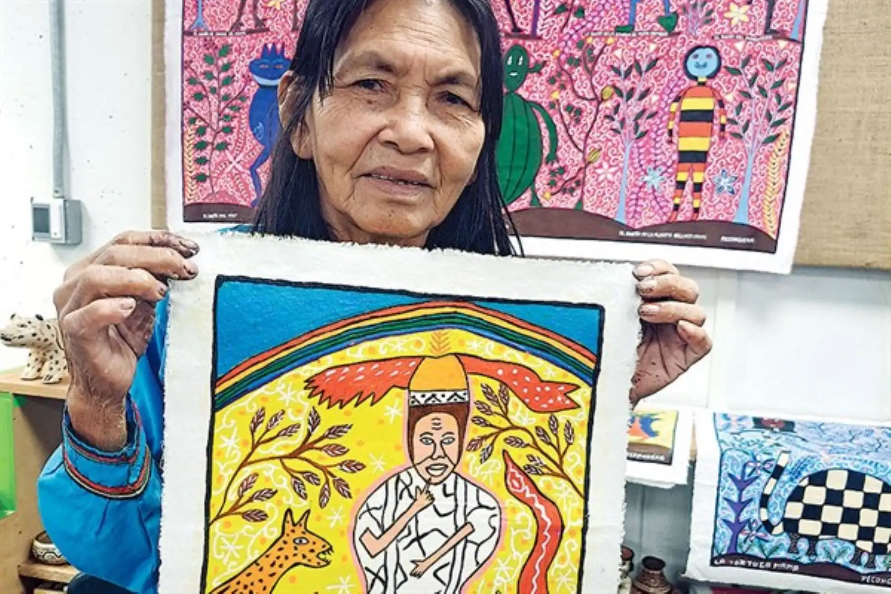 La maestra Lastenia Canayo Garcías es hipibo-konibo y vive en el bajo Ucayali. ANDINA