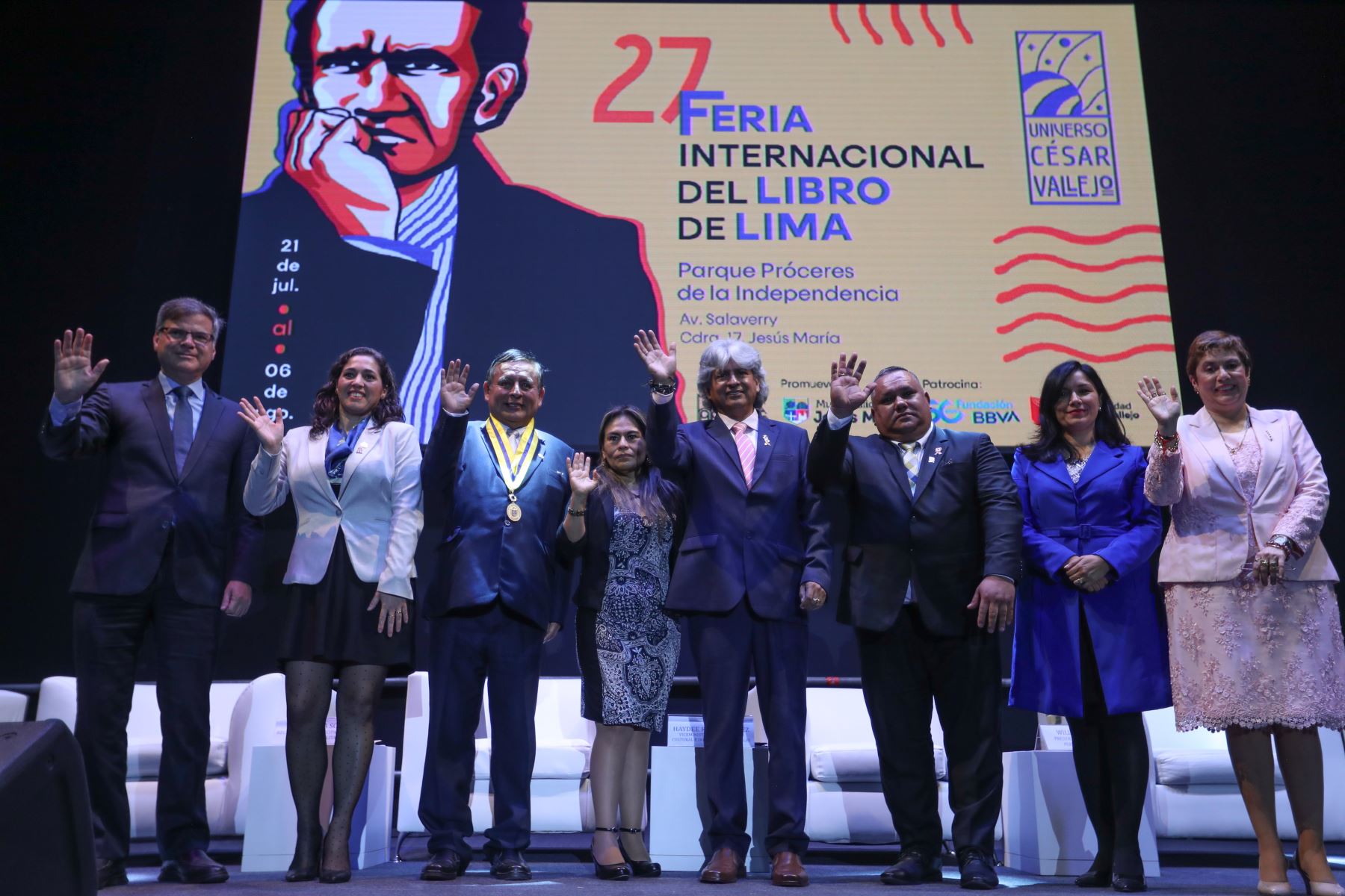 Ceremonia inaugural de la Feria Internacional del Libro de Lima en Jesús María. Foto: ANDINA/Daniel Bracamonte