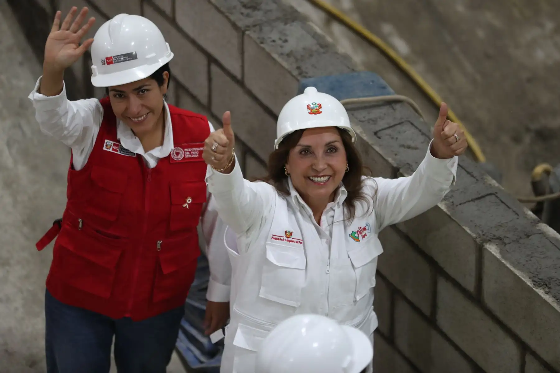 La tuneladora Micaela Bastidas llegó hasta la estación de la Línea 2 del Metro de Lima ubicada en el cruce de la Av. Guardia Chalaca con el Óvalo Garibaldi en el Callao, aún en proceso de construcción. Foto: ANDINA/Daniel Bracamonte