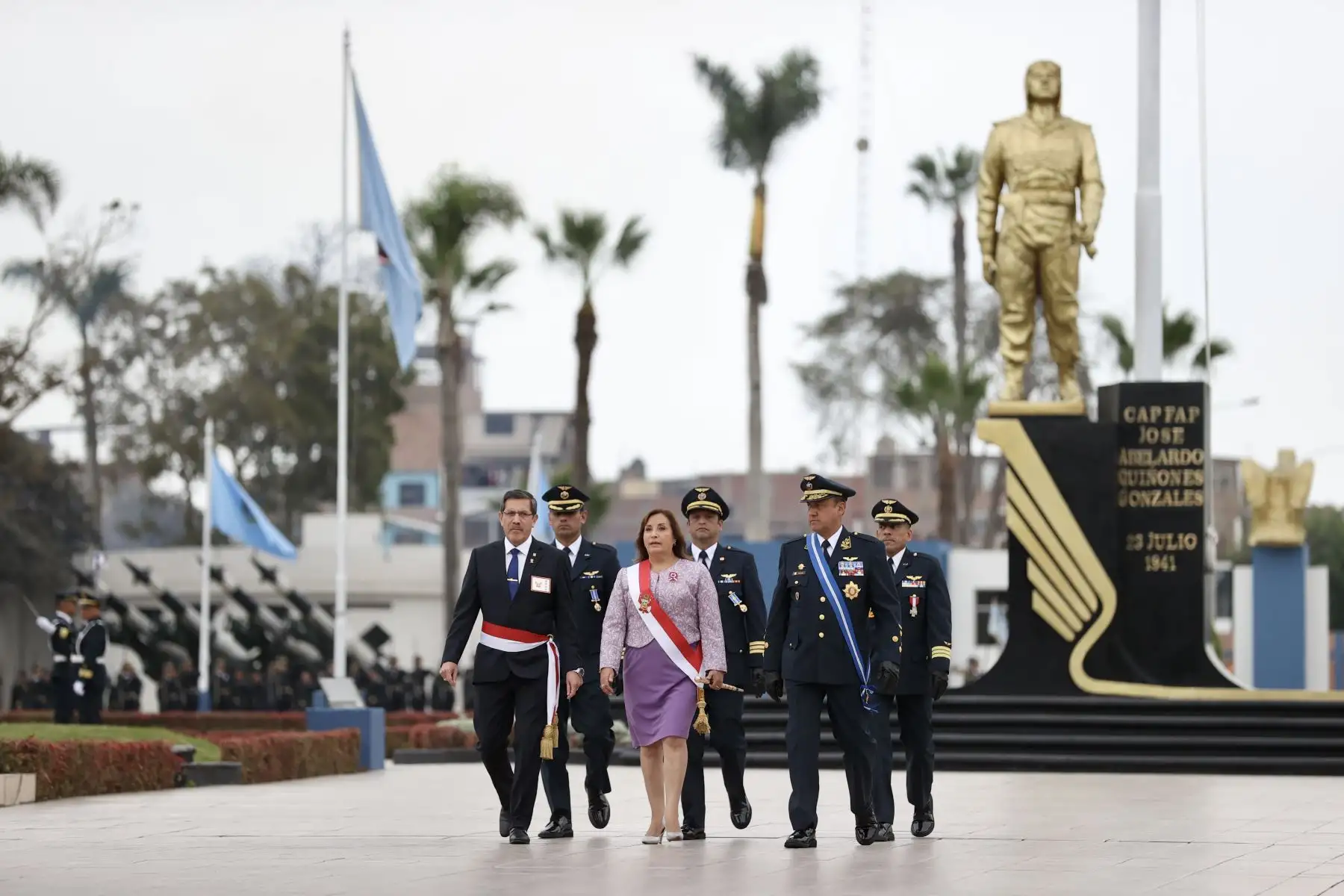 Ceremonia por el Día de la Fuerza Aérea del Perú y el 82° Aniversario de la Inmolación del Héroe Nacional Capitán FAP José Quiñones Gonzales “Gran General del Aire del Perú”.
Foto: ANDINA/PCM